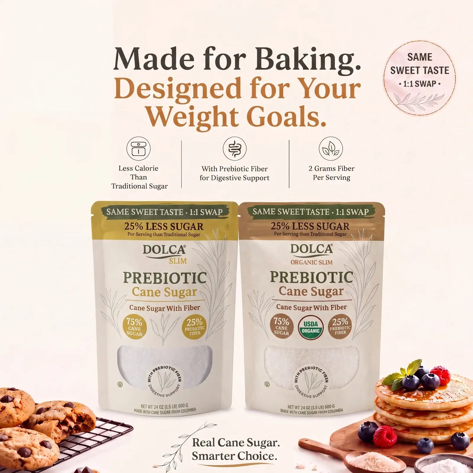 Dolca Slim Prebiotic Cane Sugar