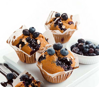 Buckwheat Blueberry Muffins