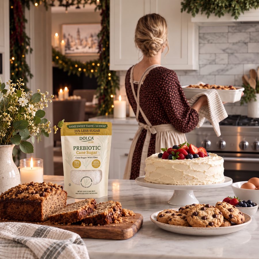 Family baking at home